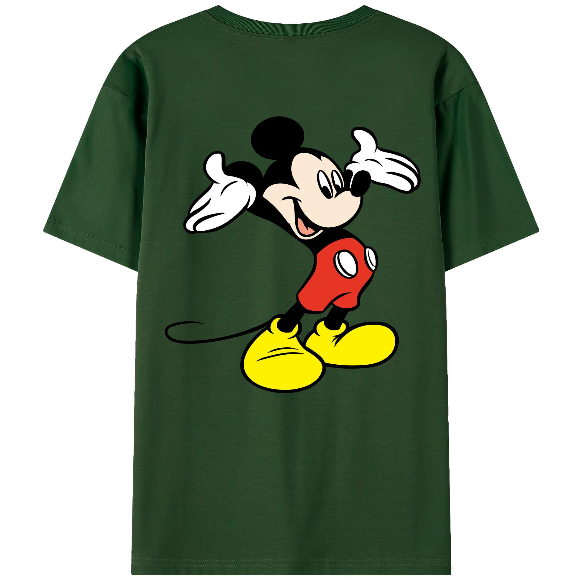 （画像用） ミッキーマウス Mickey Mouse 綿100％半袖Tシャツ（背面プリント）